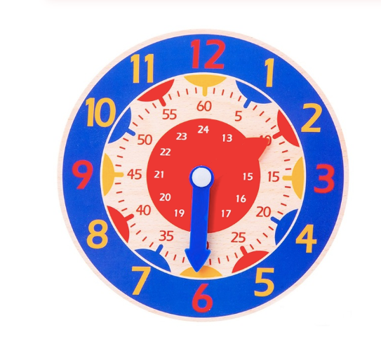 Wooden Educational Toy for Kids - Learning Clock Blocks