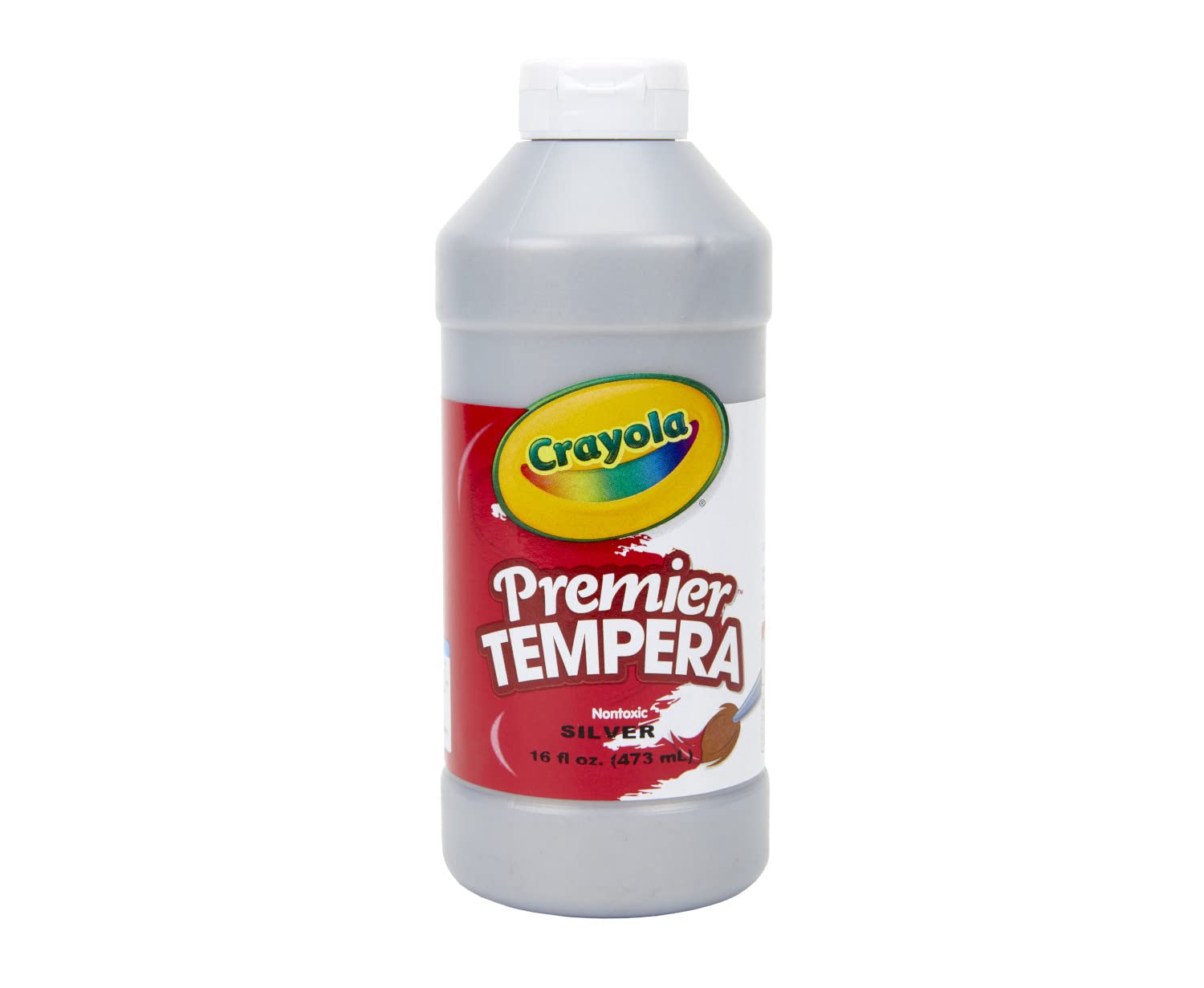 Crayola Premier Tempera Paint For Kids - Silver (16oz) Kids Classroom Supplies Great For Arts & Crafts Non Toxic Easy Squeeze Bottle