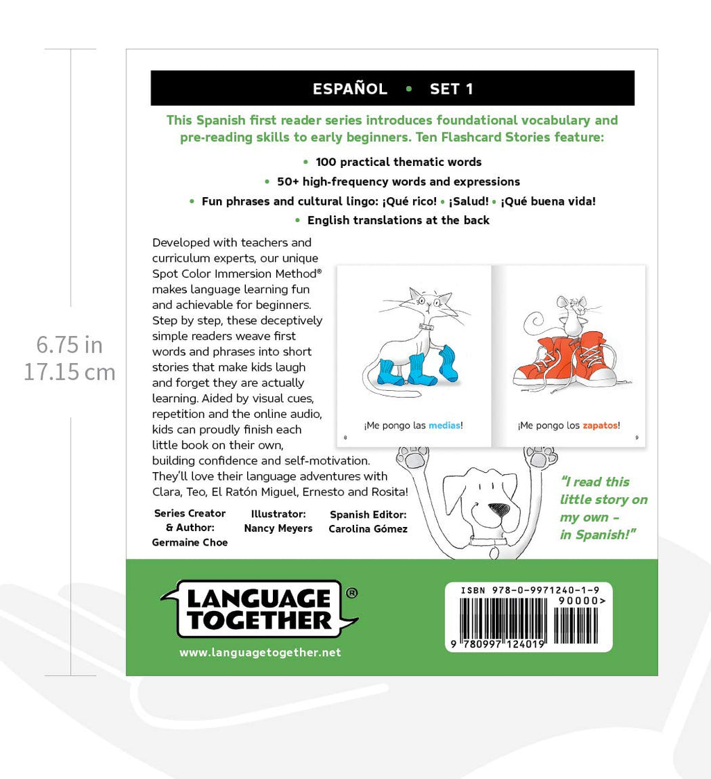 Spanish for Kids Set 1: First Readers Box Set - 10 Beginning