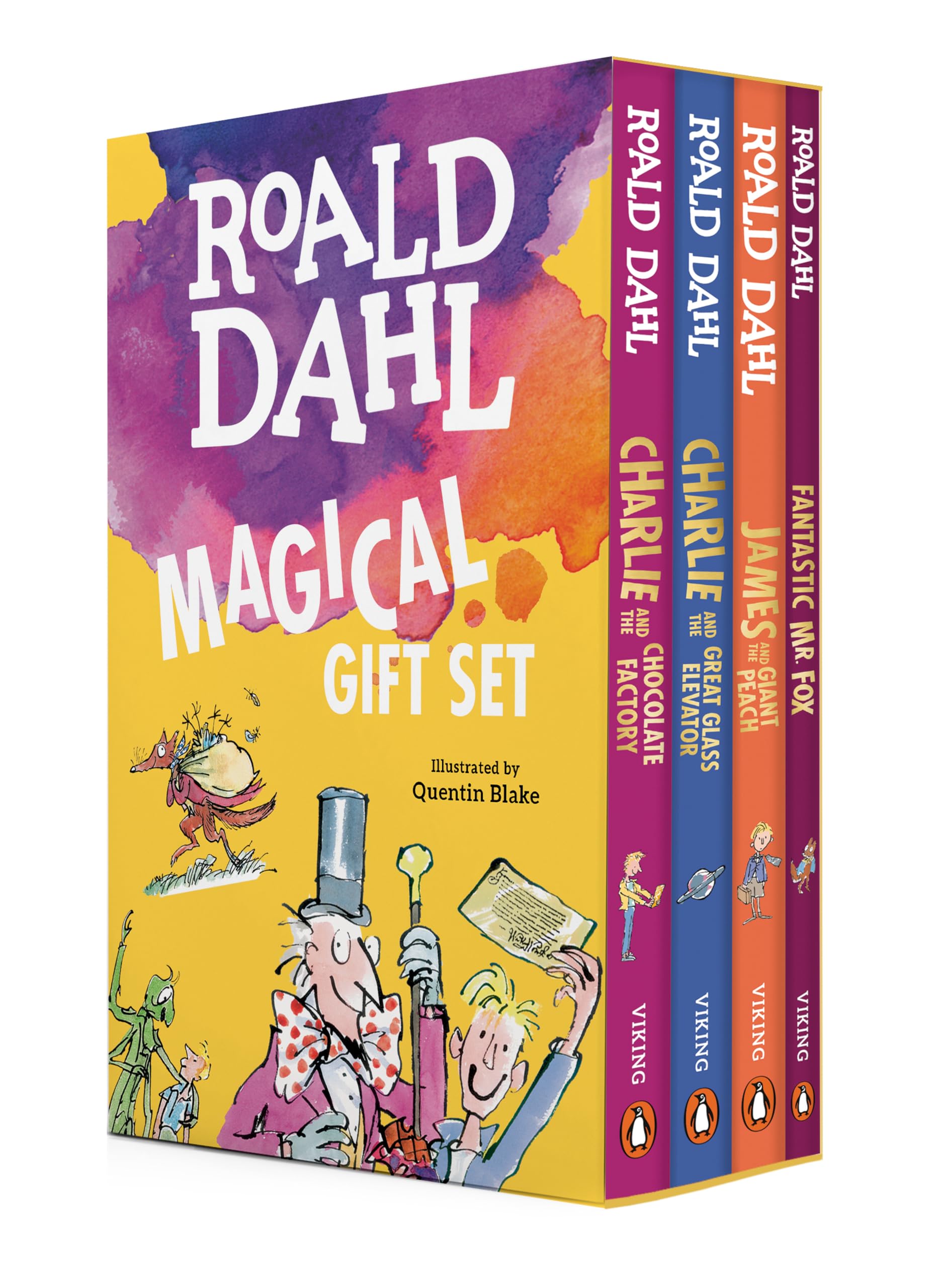 Roald Dahl Magical Gift Boxed Set (4 Books): Charlie and the