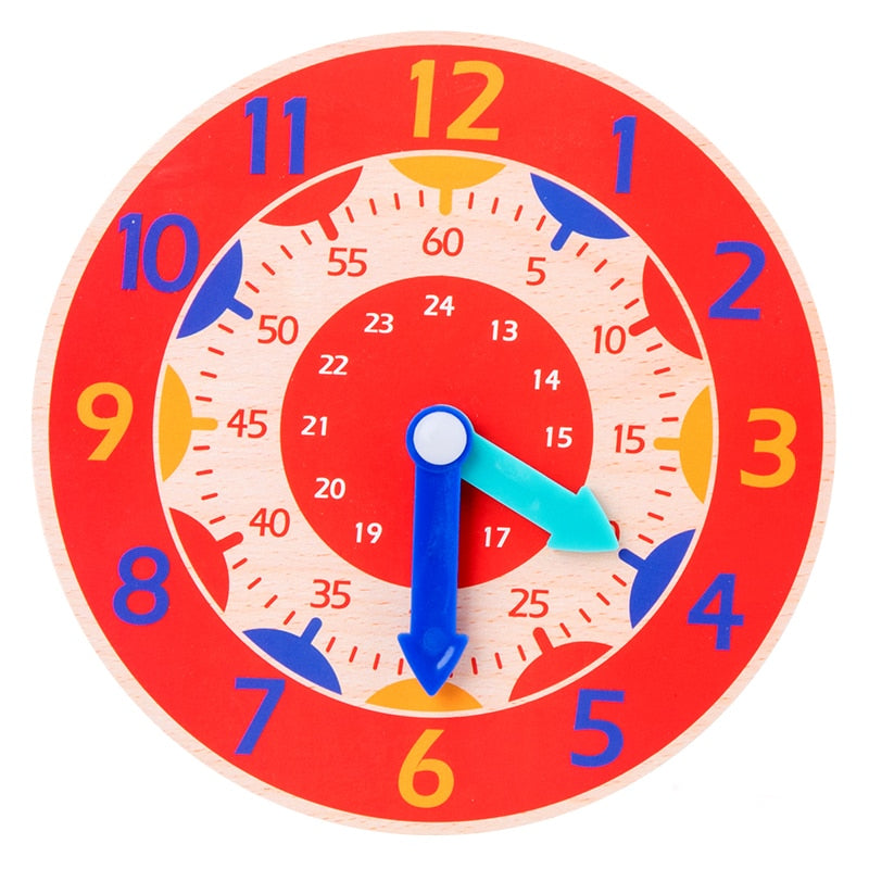 Wooden Educational Toy for Kids - Learning Clock Blocks