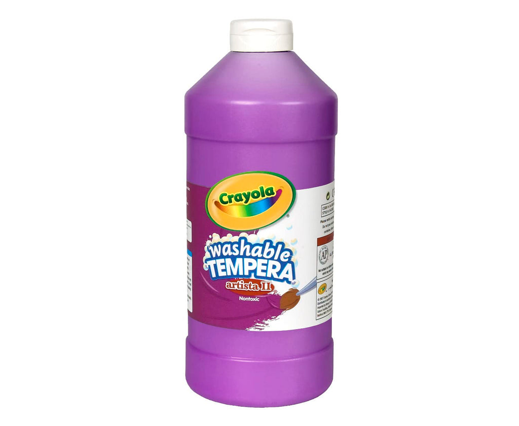 Crayola Tempera Washable Paint 32-Ounce Plastic Squeeze Bottle Violet/Purple
