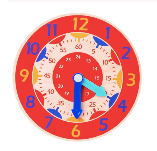 Wooden Educational Toy for Kids - Learning Clock Blocks