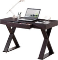 Trendy Espresso Writing Desk with Drawer and Storage
